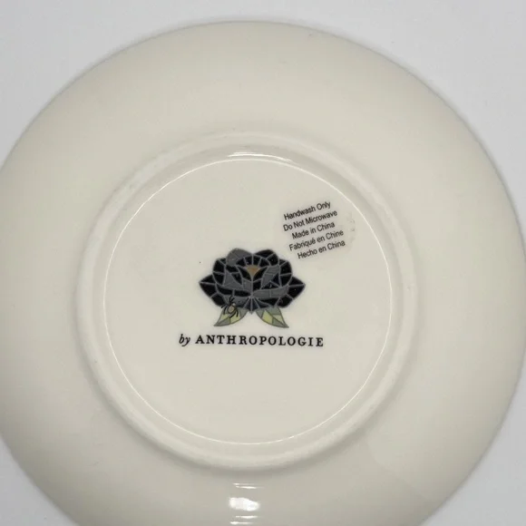 Anthropologie The Bistro Tile Stoneware Espresso Mug Cup & Saucer - Picture 7 of 10